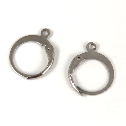 Leverback Earrings - Platinum Colour - 14x12 mm