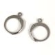 Leverback Earrings - Platinum Colour - 14x12 mm