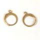 Leverback Earrings - 24k gold coated - 14x12 mm