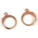 Leverback Earrings - Rose Gold Colour - 14x12 mm