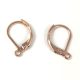 Leverback Earrings - Rose Gold Colour - 16x10 mm