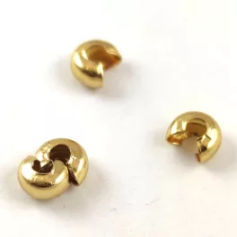 Stopper rejtő - rozsdamentes - 18k arany bevonat - 5.5 mm