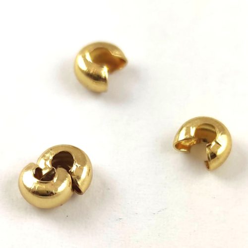 Stopper rejtő - rozsdamentes - 18k arany bevonat - 5.5 mm