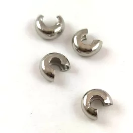 Stopper rejtő - rozsdamentes - platina színű - 4.5 mm