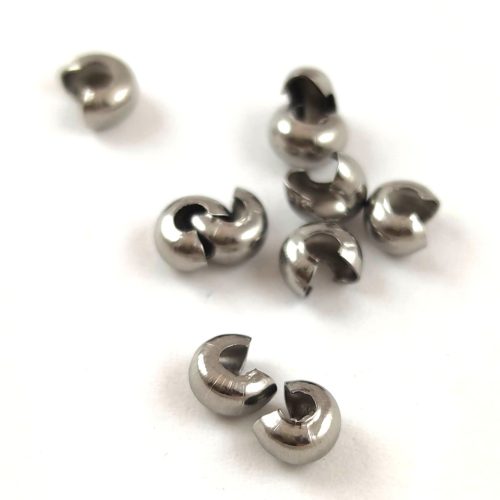 Stopper rejtő - rozsdamentes - platina színű - 5.5 mm