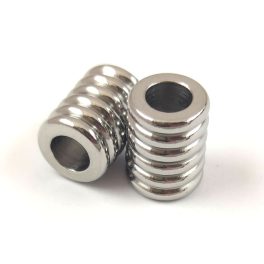 Stainless Steel - cilinder bead - 11x14mm