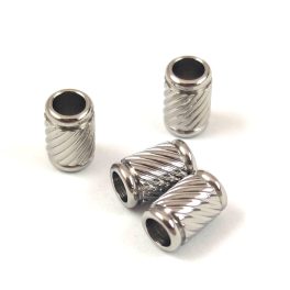 Stainless Steel - cilinder bead - 8x5mm
