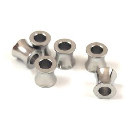 Stainless Steel - arched cilinder bead - 6x6mm