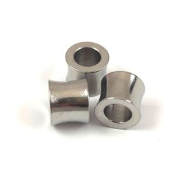Stainless Steel - arched cilinder bead - 10x8mm