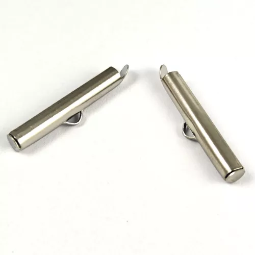 Végzáró - platina színű - rozsdamentes acél (304 )- 25x6x4mm