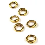 Koptató karika (Piggy Ring) - rozsdamentes (304) - 18K arany bevonattal - ionizált -  6x2mm