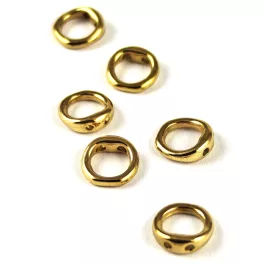   Koptató karika (Piggy Ring) - rozsdamentes (304) - 18K arany bevonattal - ionizált -  6x2mm