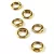 Koptató karika (Piggy Ring) - rozsdamentes (304) - 18K arany bevonattal - ionizált -  6x2mm