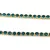 Strasszlánc - arany színű - Turquoise Blue - 2mm
