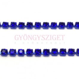 Strasszlánc - kék színű - Sapphire - ss6 - 2mm