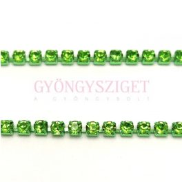 Strasszlánc - Peridot - ss6 - 2mm