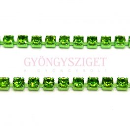 Strasszlánc - Peridot - s12 - 3mm