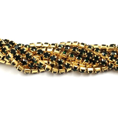 Cup Chain - Gold Colour Chain - Emerald - 3mm