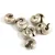 Crimp Bead Cover - Dark Silver Colour Faceted - 4mm