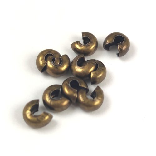 Crimp Bead Cover - Brass Colour - 3.2mm
