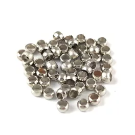 Stopper - platina színű - 2mm - 10db - Orvosi fém (316)