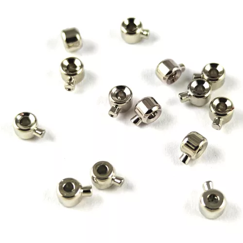 Stopper - platina színű - tartós bevonattal - 4.5 x 3.5 x 2.5 mm