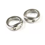Koptató karika (Piggy Ring) - platina színű - 5x1mm
