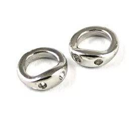 Koptató karika (Piggy Ring) - platina színű - 5x1mm