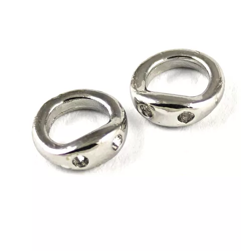 Koptató karika (Piggy Ring) - platina színű - 5x1mm