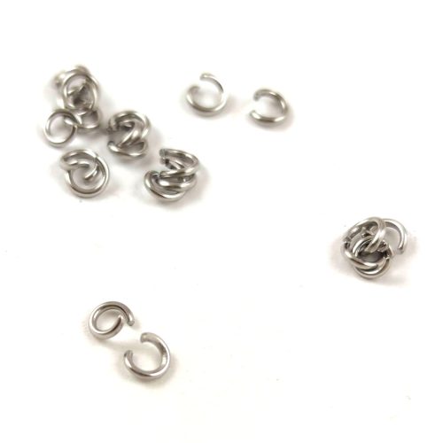 Szerelőkarika - rozsdamentes - platina színű - 3mm