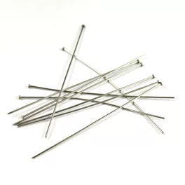   Szerelőpálca - rozsdamentes acél - szögvégű - platina színű - 60mm - 10db