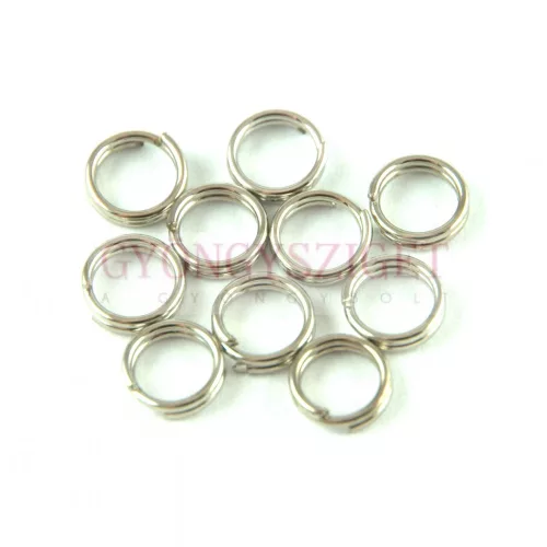 Jump Ring - Double - Platinum Colour - 8mm - 20pcs