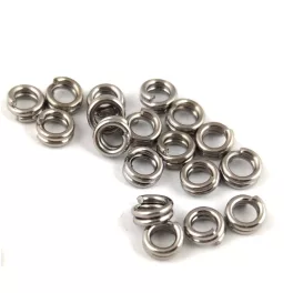 Jump Ring - surgical steel - double - Platinum Colour - 4mm