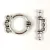 T-Clasp - 3 holes - Platinum Colour - 18x19mm