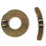 T-kapocs - kerek - antik sárgaréz színű - 31mm