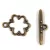 T-Clasp - Brass Colour - 19x24mm