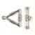 T-Clasp - Silver Colour - 23x21mm