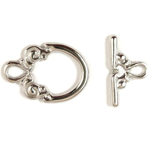 T-Clasp - Hoof - Silver Colour - 14x17mm