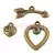 T-Clasp and Pendant - Antique Copper Colour - 20x15mm and 10x8mm