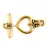 T-Clasp - Crescent - Gold Colour - 21 x 13 mm