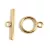 Stainless Steel T-Clasp - Gold Colour - 14 x 19 x 2 mm