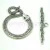 T-Clasp - Snake - Platinum Colour - 35x45mm