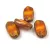 Cseh table cut gyöngy - hosszában fúrt téglalap - Opal Orange Bronze - 16x8mm