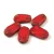 Cseh table cut gyöngy - hosszában fúrt téglalap - Red Travertine - 16x8mm