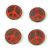 Cseh table cut gyöngy - hosszában fúrt - Peace - 93200-86800 - Red Picasso  - 16mm