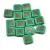 Cseh table cut gyöngy - hosszában fúrt napsugaras négyzet -63130-86800 - Turquoise Green Picasso - 10x10mm