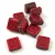 Kelta négyzet - cseh üveg gyöngy - Red Travertine - 9mm