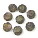 Czech Table Cut Bead - Cross-Drilled - lavender opal picasso - 12mm