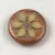 Cseh table cut gyöngy - virág mintás - Opal Beige Copper - 18mm