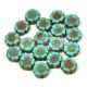 Czech Table Cut Bead - Cross-Drilled - turquoise blue picasso - 12mm